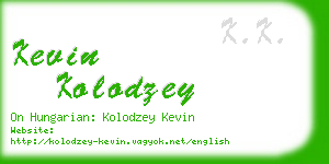 kevin kolodzey business card